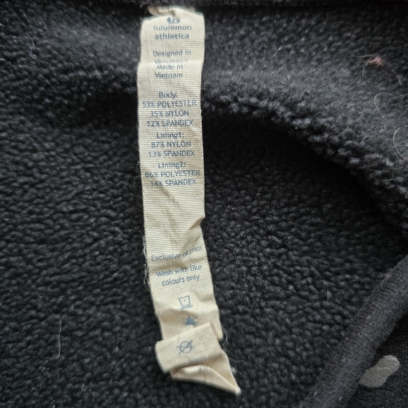 Lululemon Snapshot Crew Reflective Crewneck‎ Sweatshirt Black Leopard Pockets  6 - Picture 8 of 11